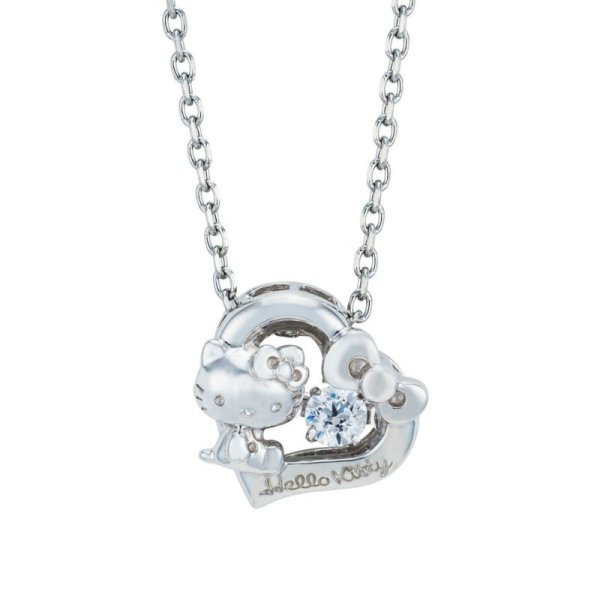 ハローキティ サンリオキャラクターズ ダンシングストーン ネックレス シルバー SAKT-N004RD