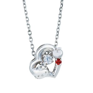 画像: ハローキティ サンリオキャラクターズ ダンシングストーン ネックレス シルバー SAKT-N005LM