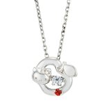 画像: ハローキティ サンリオキャラクターズ ダンシングストーン ネックレス シルバー SAKT-N006LM