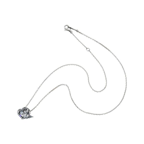 クロミ 20周年 サンリオキャラクターズ ダンシングストーン ネックレス シルバー SAKU20-N001BK