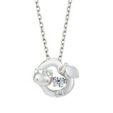 画像: ハローキティ サンリオキャラクターズ ダンシングストーン ネックレス シルバー SAKT-N006RD