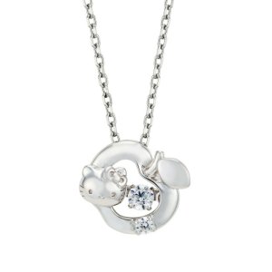 画像: ハローキティ サンリオキャラクターズ ダンシングストーン ネックレス シルバー SAKT-N006RD